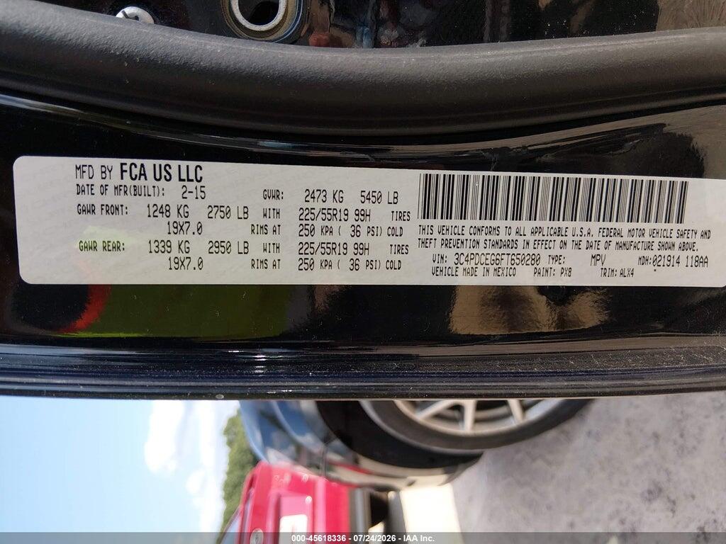 3C4PDCEG6FT650280 2015 DODGE JOURNEY photo no. 9