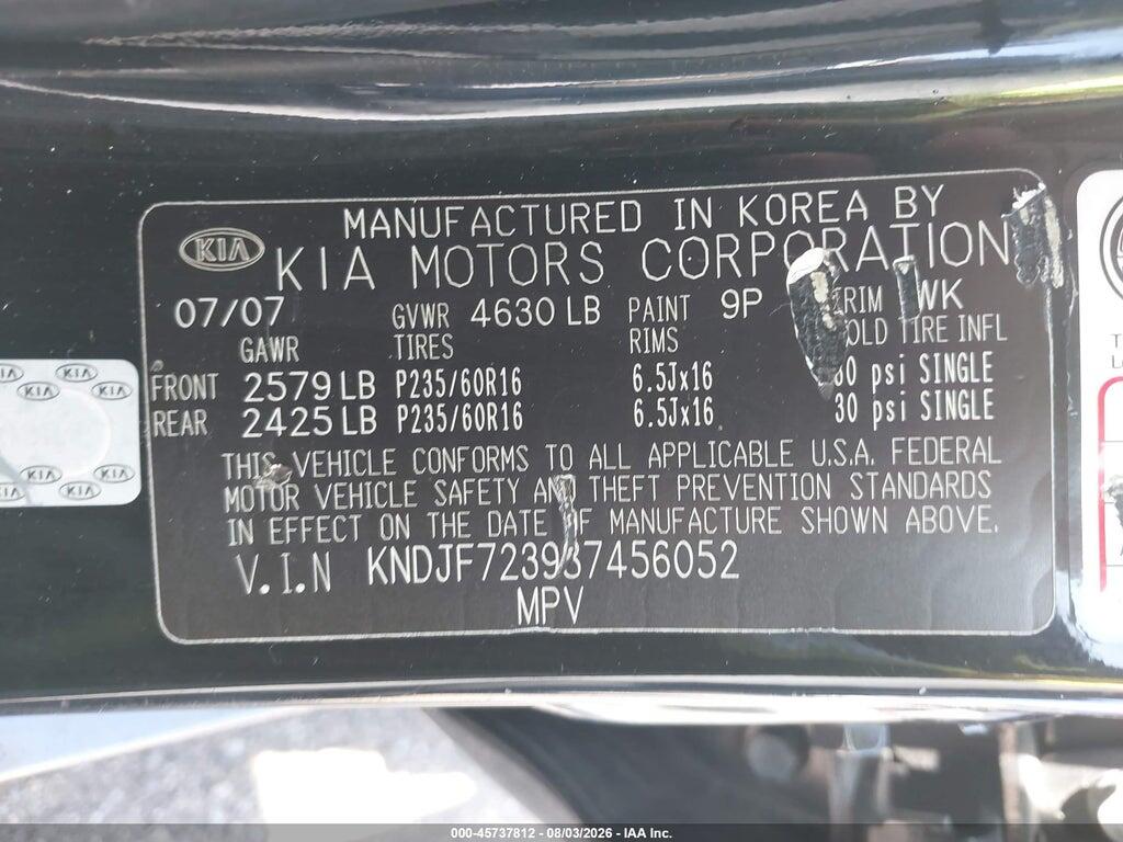 KNDJF723987456052 2008 KIA SPORTAGE photo no. 9
