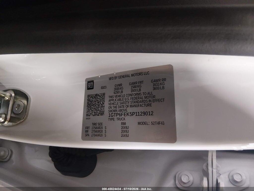 1GTP6FEK5P1129012 2023 GMC CANYON photo no. 9