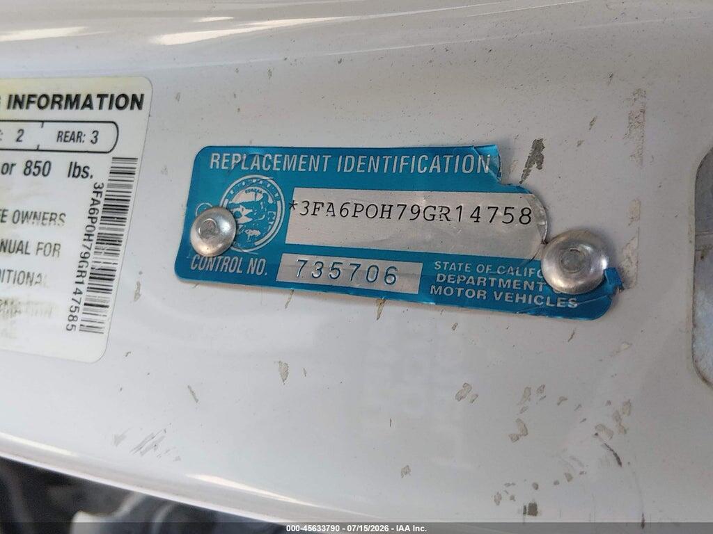 3FA6P0H79GR147585 2016 FORD FUSION photo no. 9