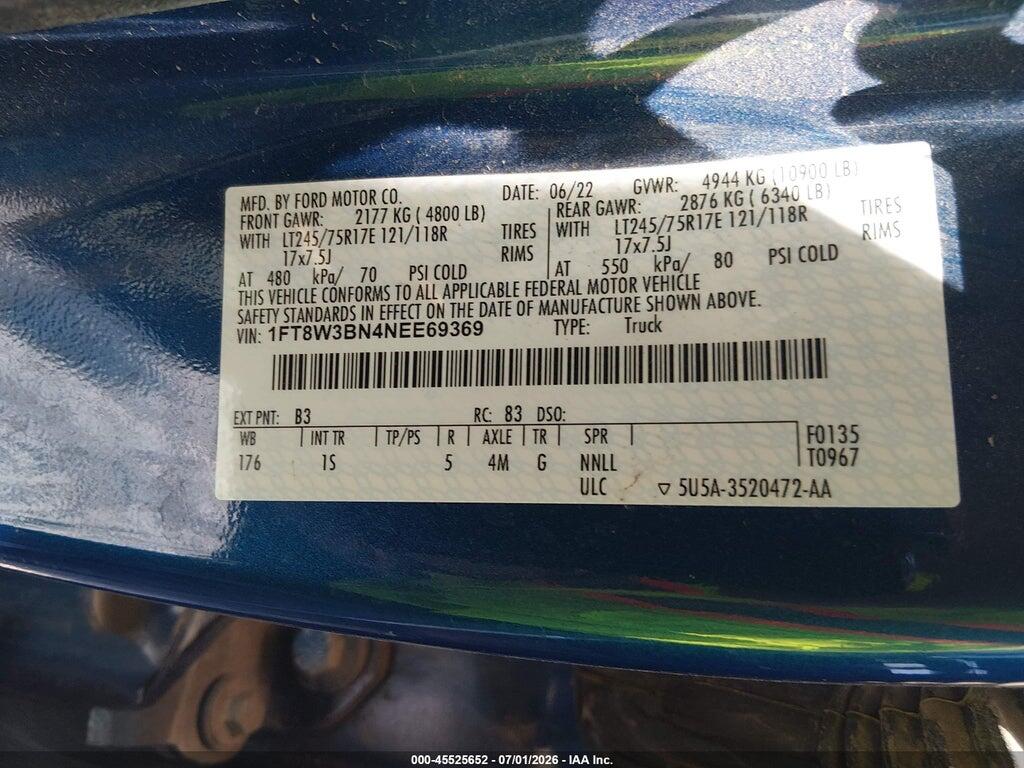 1FT8W3BN4NEE69369 2022 FORD F-350 photo no. 9