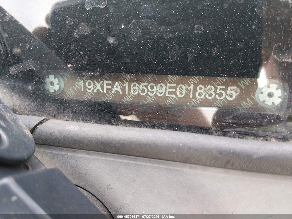 19XFA16599E018355 2009 HONDA CIVIC photo no. 9
