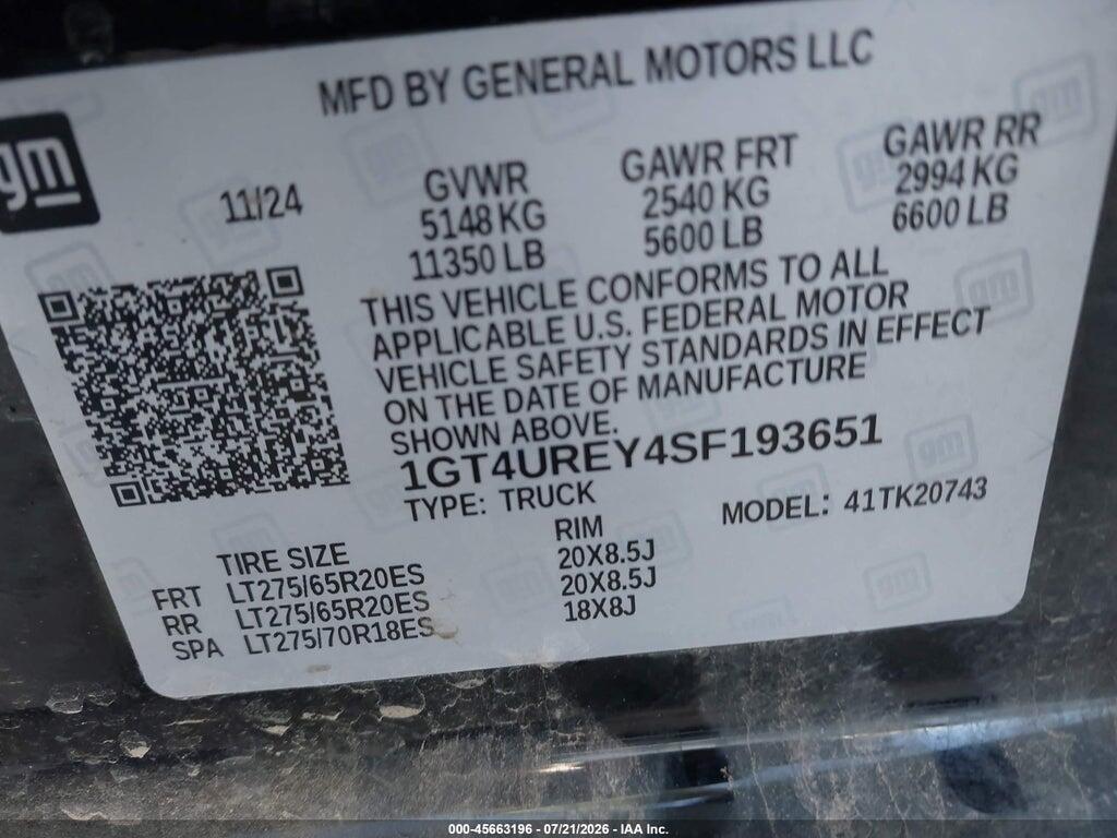 1GT4UREY4SF193651 2025 GMC SIERRA 2500HD photo no. 8