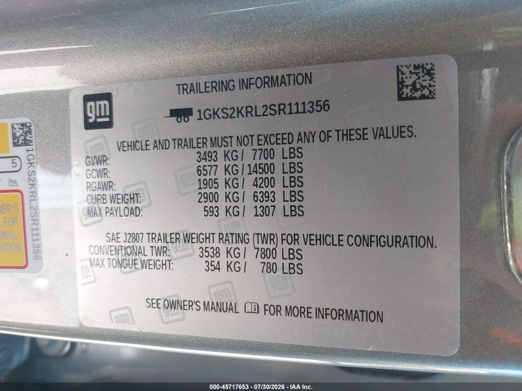 1GKS2KRL2SR111356 2025 GMC YUKON XL photo no. 9