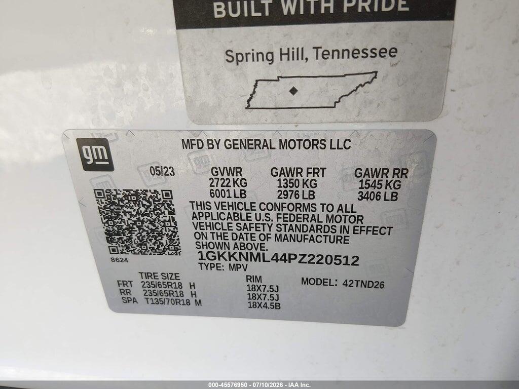 1GKKNML44PZ220512 2023 GMC ACADIA photo no. 9