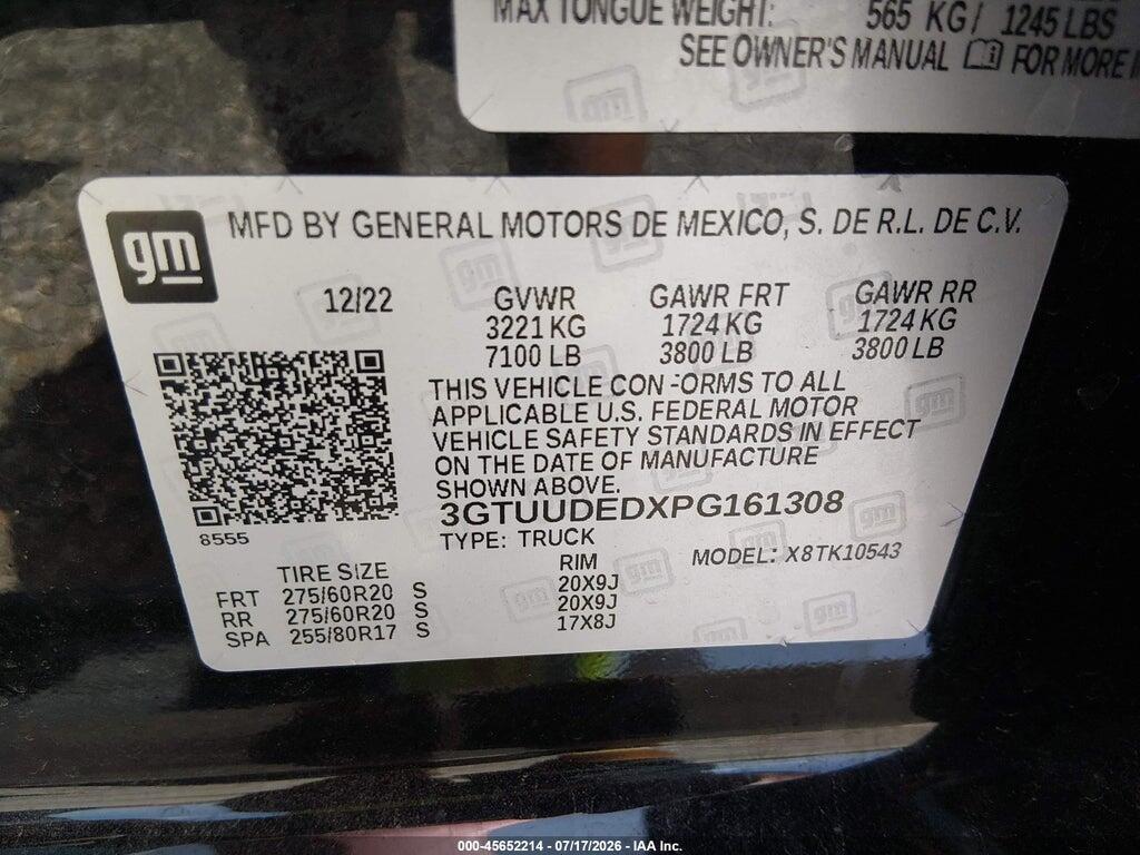 3GTUUDEDXPG161308 2023 GMC SIERRA 1500 photo no. 9