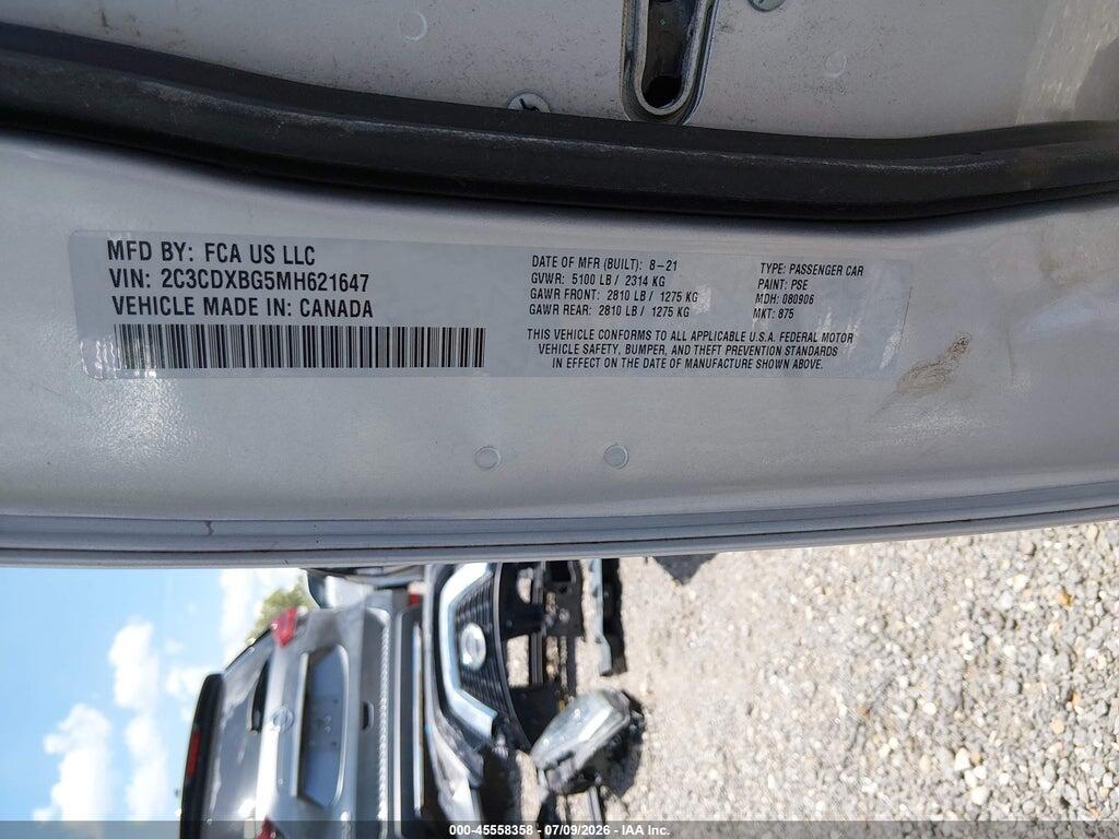 2C3CDXBG5MH621647 2021 DODGE CHARGER photo no. 9