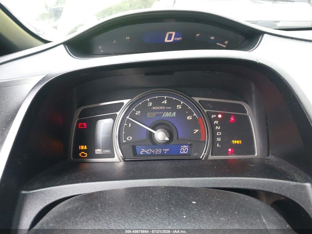 JHMFA36229S009364 2009 HONDA CIVIC HYBRID photo no. 7