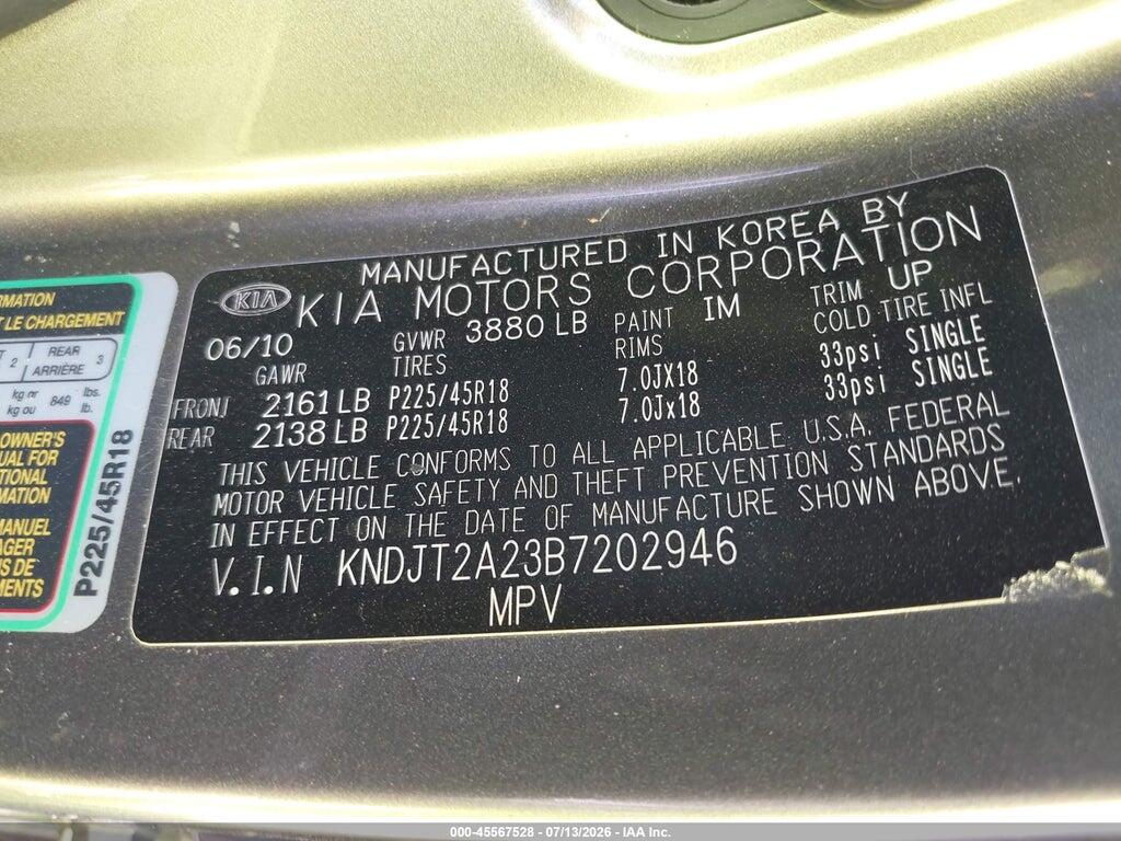KNDJT2A23B7202946 2011 KIA SOUL photo no. 9