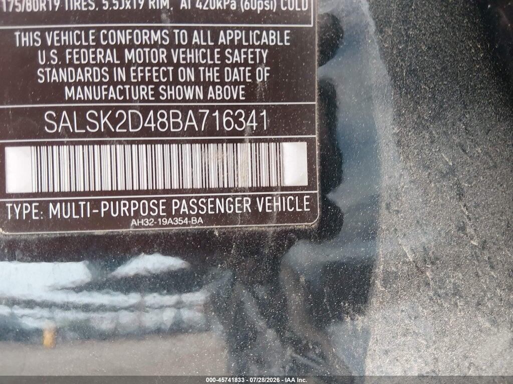 SALSK2D48BA716341 2011 LAND ROVER RANGE ROVER SPORT photo no. 9