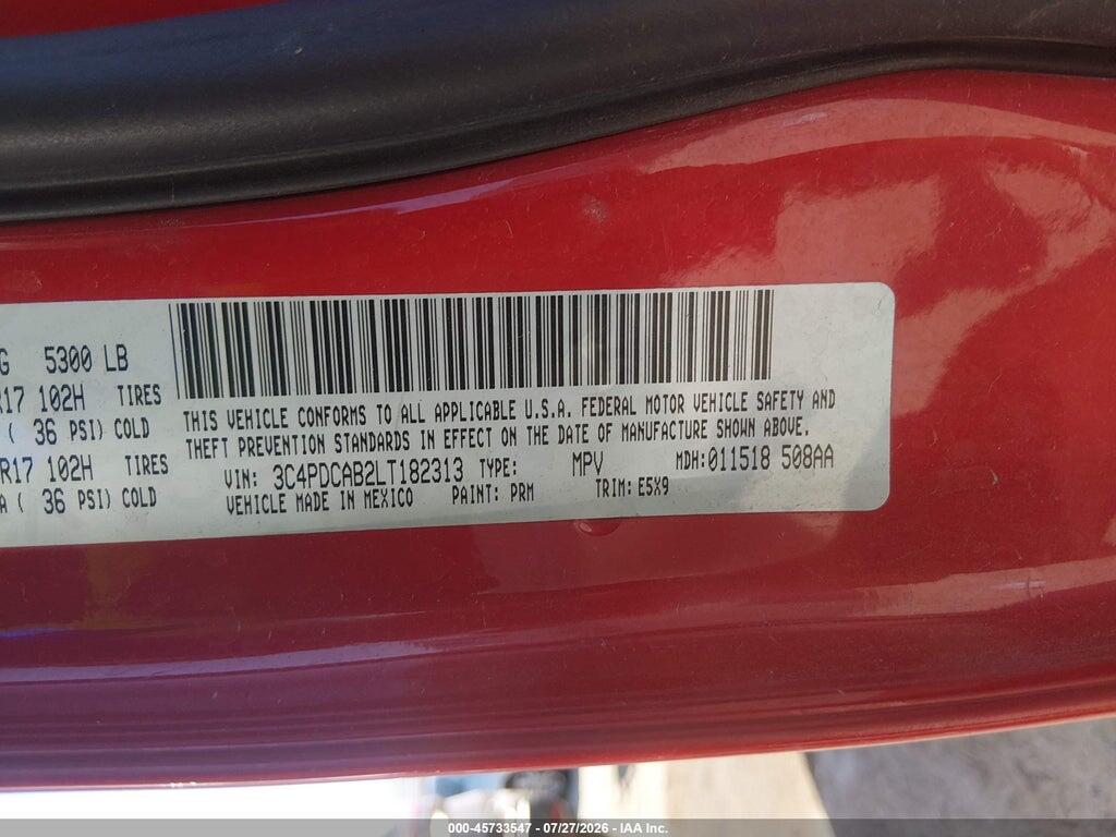 3C4PDCAB2LT182313 2020 DODGE JOURNEY photo no. 9