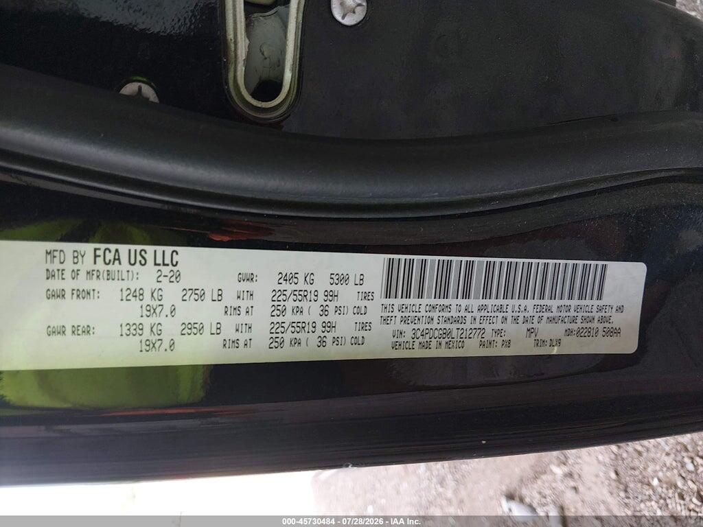 3C4PDCGB0LT212772 2020 DODGE JOURNEY photo no. 9