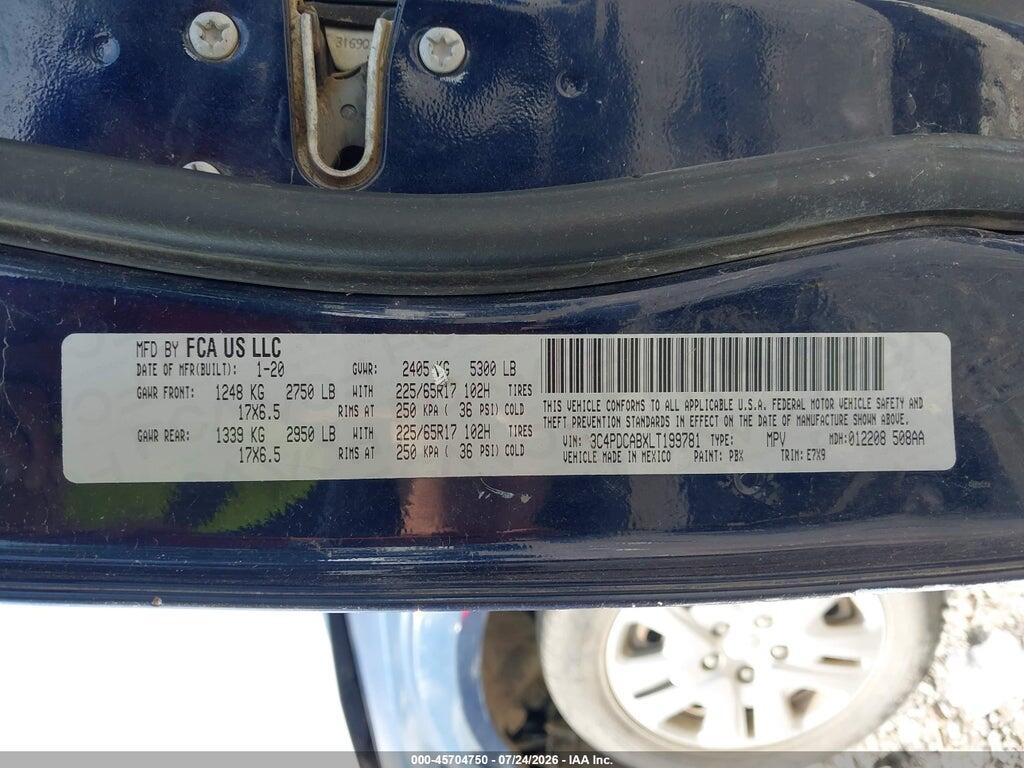 3C4PDCABXLT199781 2020 DODGE JOURNEY photo no. 9