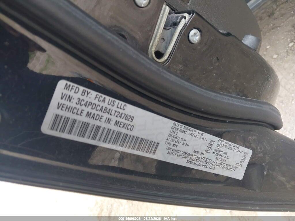3C4PDCAB4LT247629 2020 DODGE JOURNEY photo no. 9