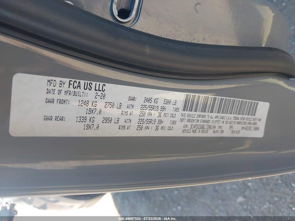 3C4PDCGB6LT206104 2020 DODGE JOURNEY photo no. 9