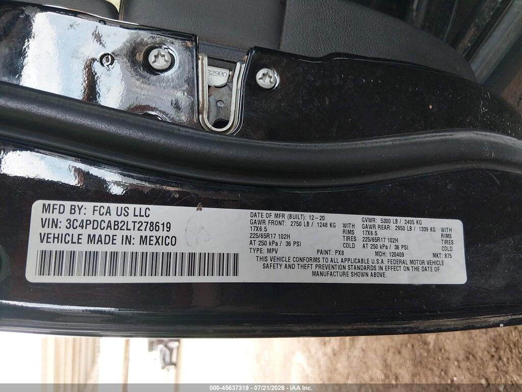 3C4PDCAB2LT278619 2020 DODGE JOURNEY photo no. 9