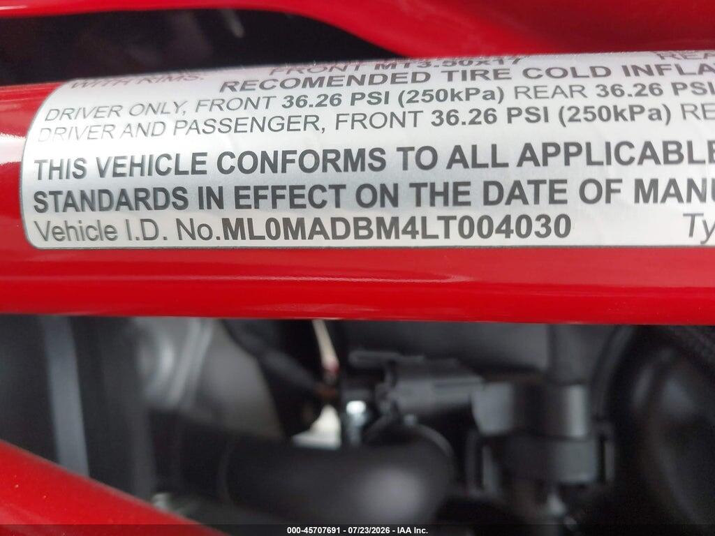 ML0MADBM4LT004030 2020 DUCATI MONSTER photo no. 10