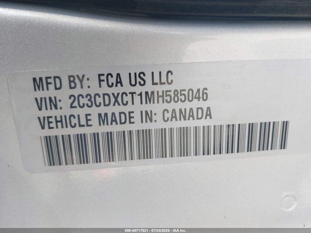 2C3CDXCT1MH585046 2021 DODGE CHARGER photo no. 9