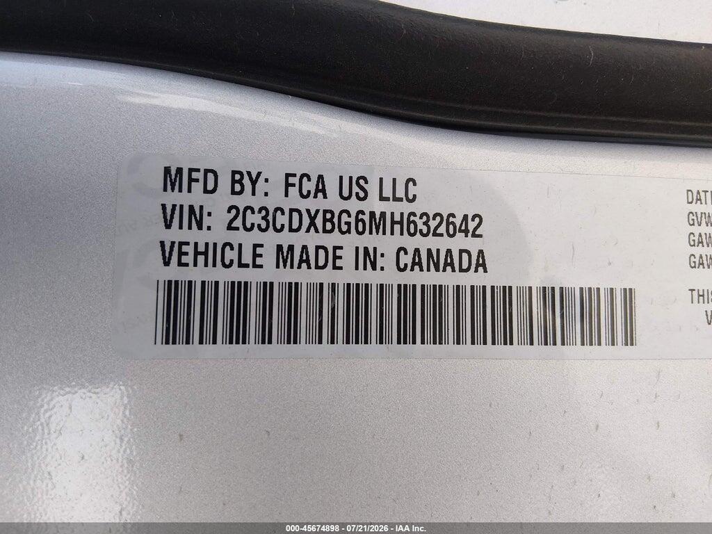 2C3CDXBG6MH632642 2021 DODGE CHARGER photo no. 9