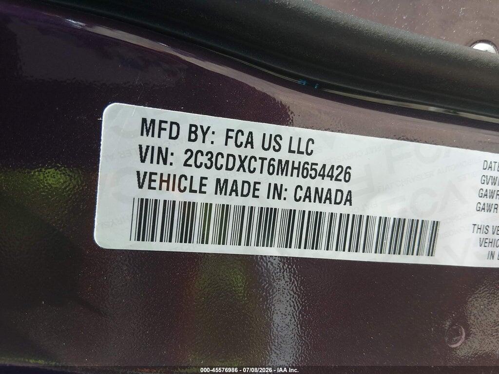 2C3CDXCT6MH654426 2021 DODGE CHARGER photo no. 9