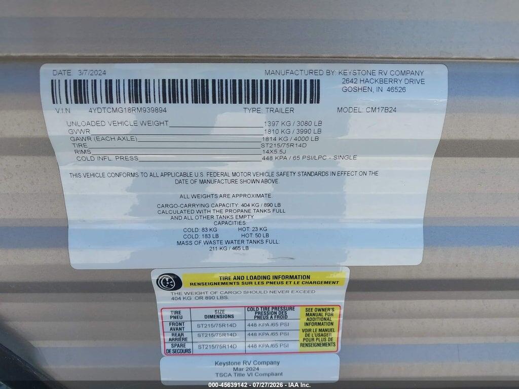 4YDTCMG18RM939894 2024 COLEMAN OTHER photo no. 9