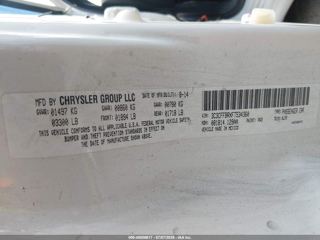 3C3CFFBRXFT534360 2015 FIAT 500 photo no. 9