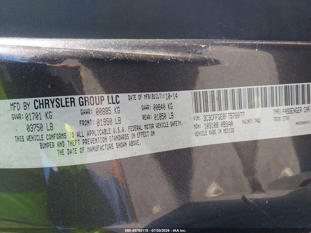 3C3CFFGE8FT576077 2015 FIAT 500E photo no. 9