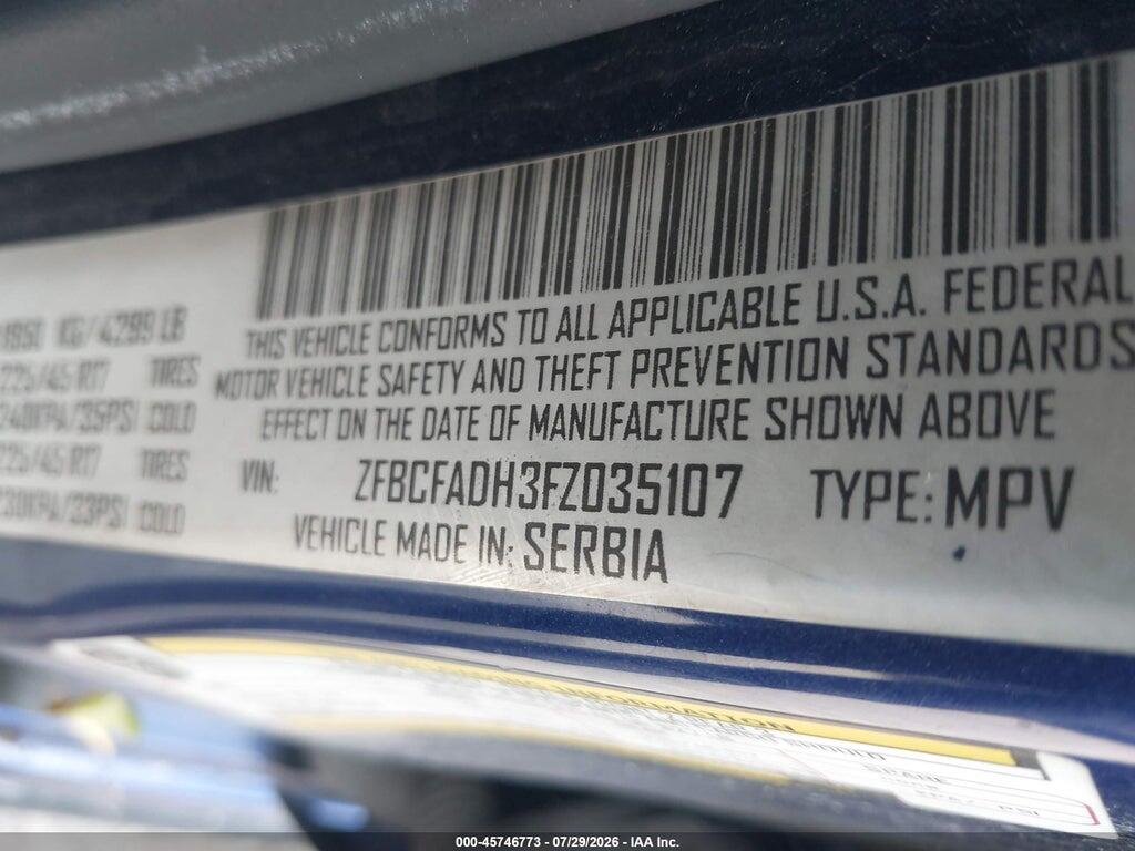 ZFBCFADH3FZ035107 2015 FIAT 500L photo no. 9