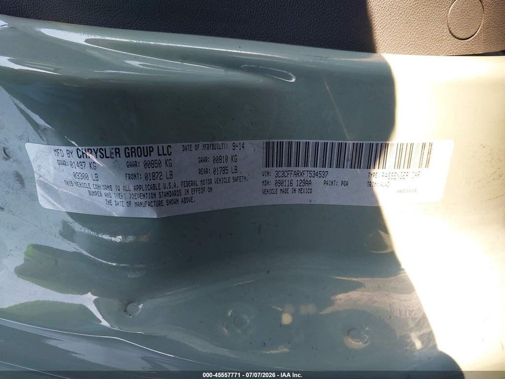 3C3CFFARXFT534537 2015 FIAT 500 photo no. 9