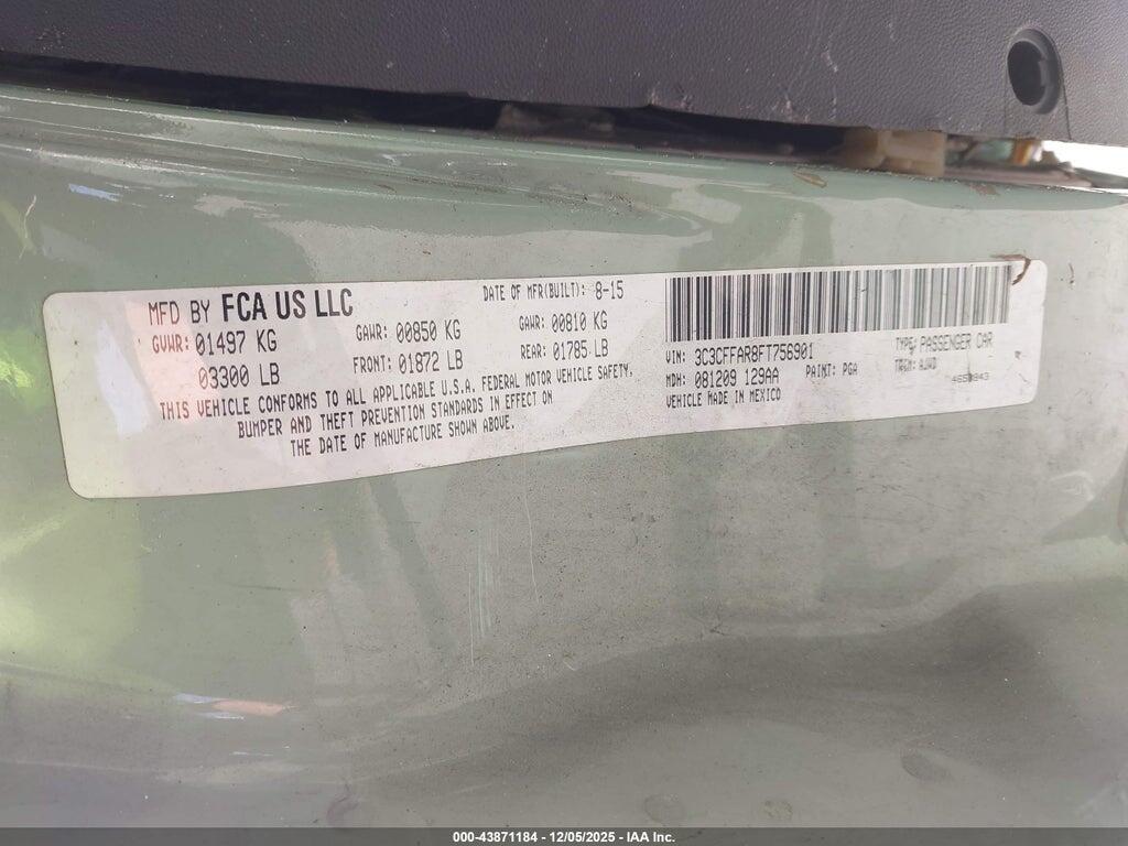 3C3CFFAR8FT756901 2015 FIAT 500 photo no. 9