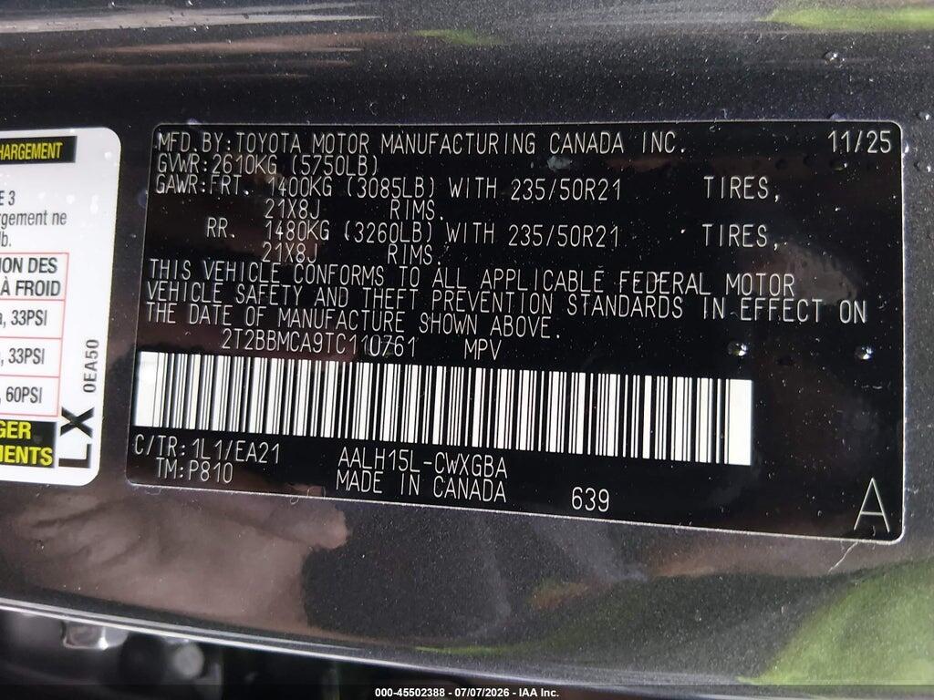 2T2BBMCA9TC110761 2026 LEXUS RX 350H photo no. 9