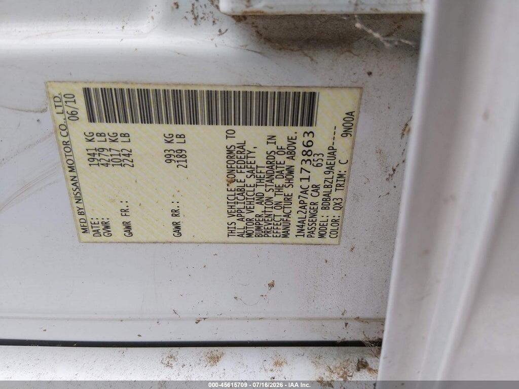 1N4AL2AP7AC173863 2010 NISSAN ALTIMA photo no. 9