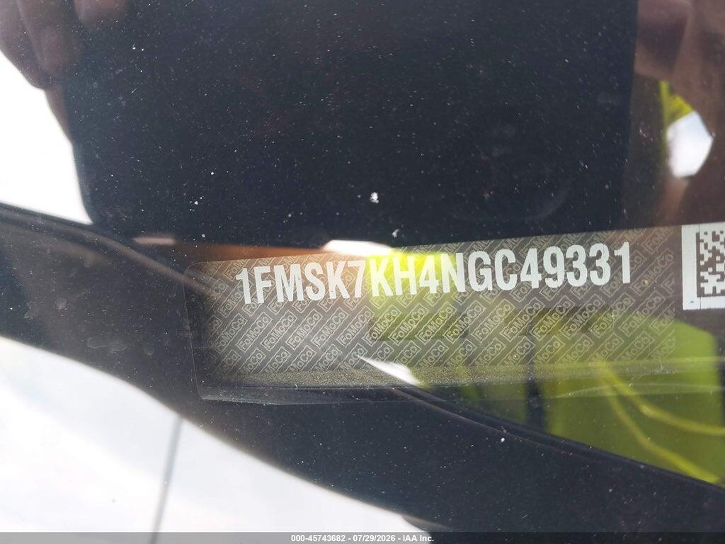 1FMSK7KH4NGC49331 2022 FORD EXPLORER photo no. 9