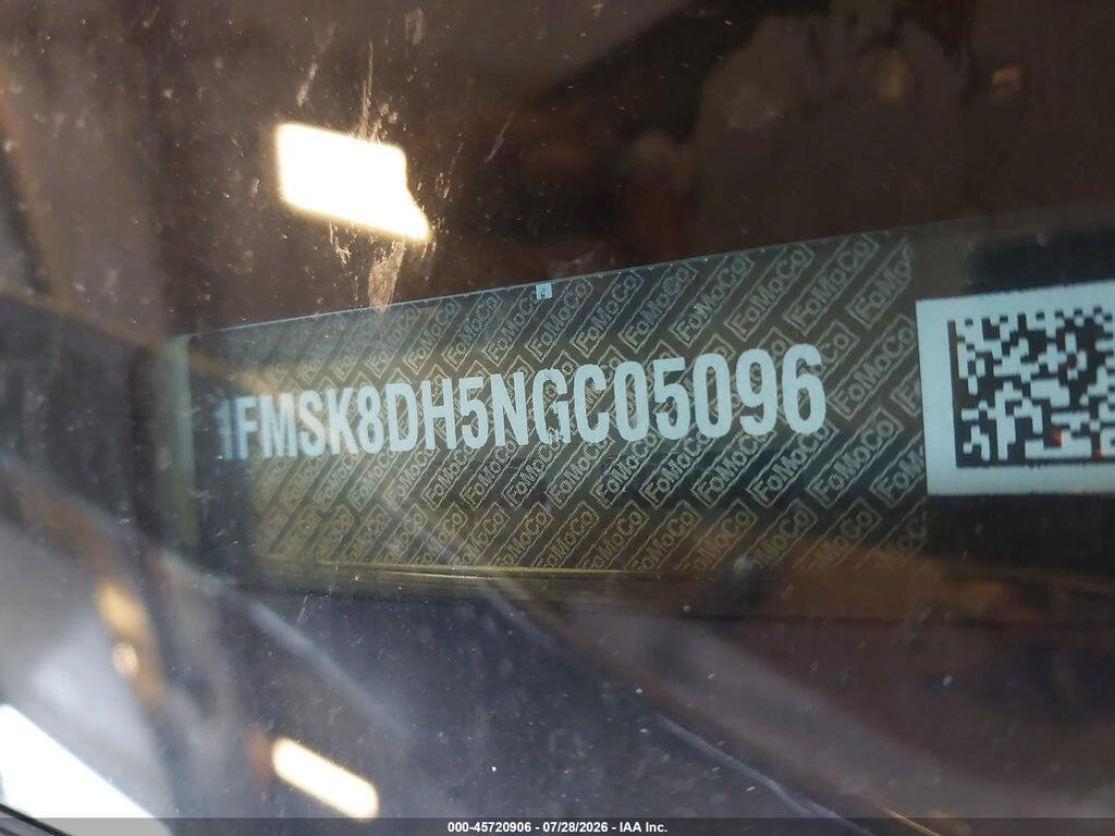 1FMSK8DH5NGC05096 2022 FORD EXPLORER photo no. 9