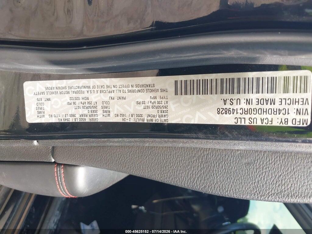 1C4RDHDG0RC149828 2024 DODGE DURANGO photo no. 9
