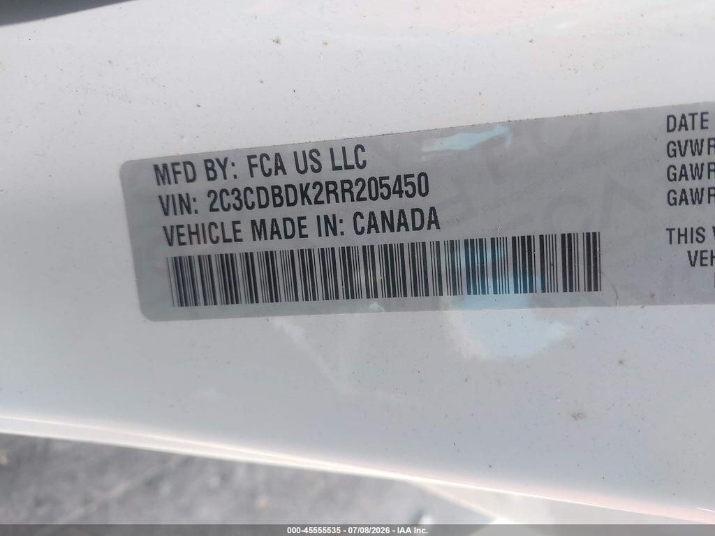 2C3CDBDK2RR205450 2024 DODGE CHARGER DAYTONA photo no. 9