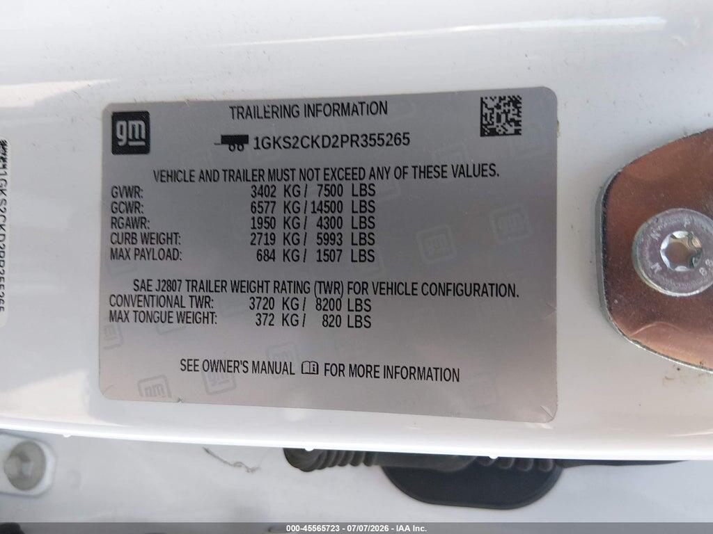 1GKS2CKD2PR355265 2023 GMC YUKON photo no. 9