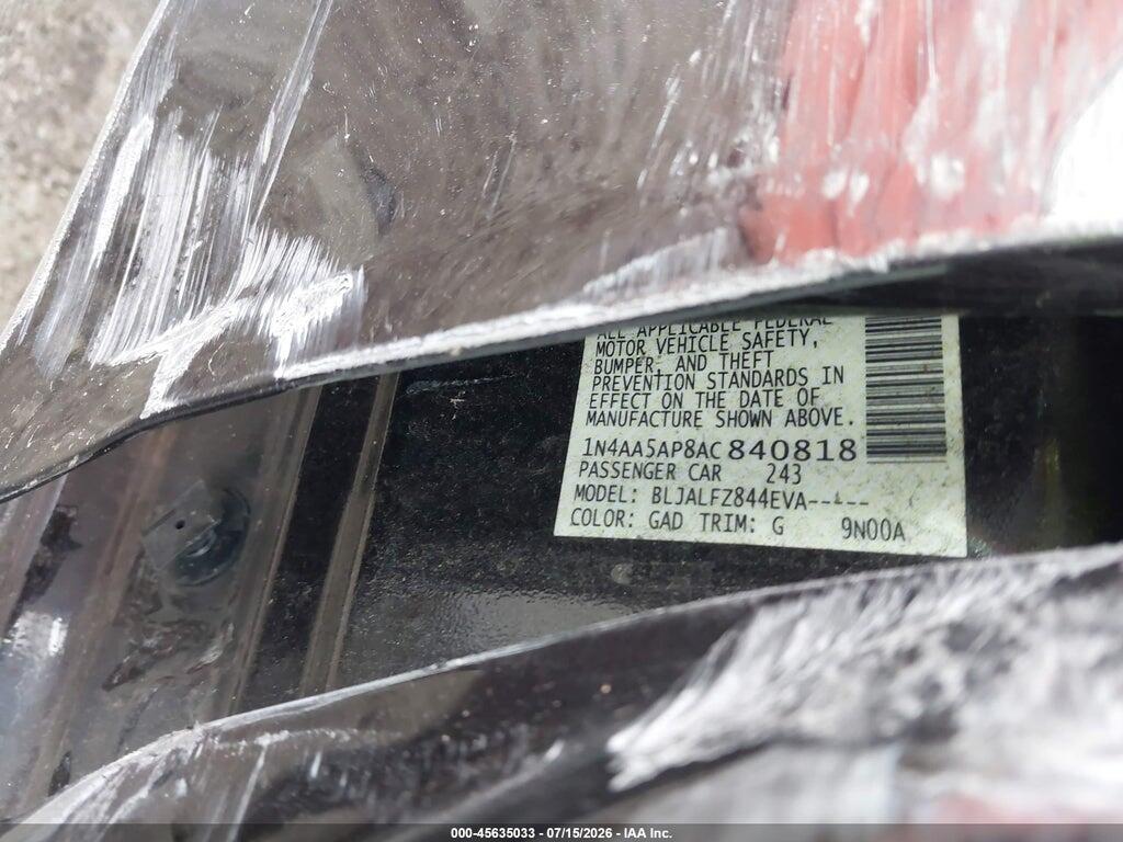 1N4AA5AP8AC840818 2010 NISSAN MAXIMA photo no. 9