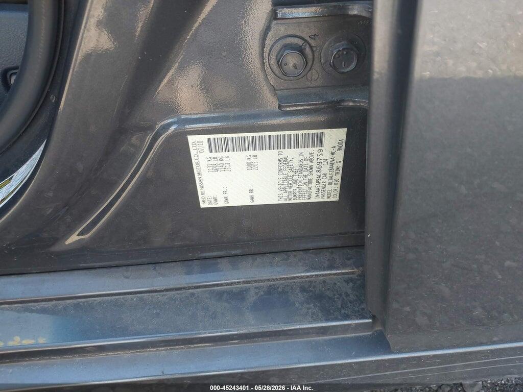1N4AA5AP9AC869759 2010 NISSAN MAXIMA photo no. 9