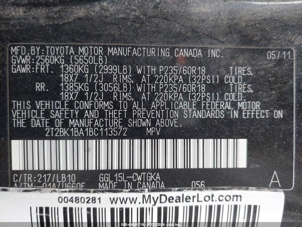 2T2BK1BA1BC113572 2011 LEXUS RX 350 photo no. 9