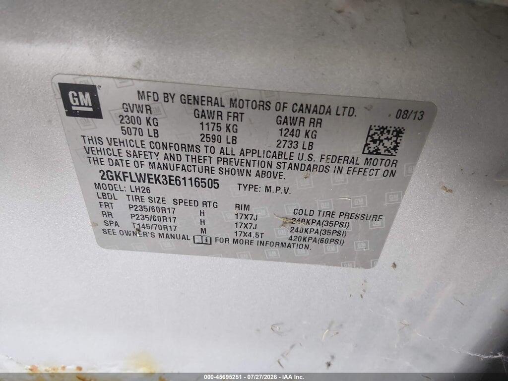 2GKFLWEK3E6116505 2014 GMC TERRAIN photo no. 9