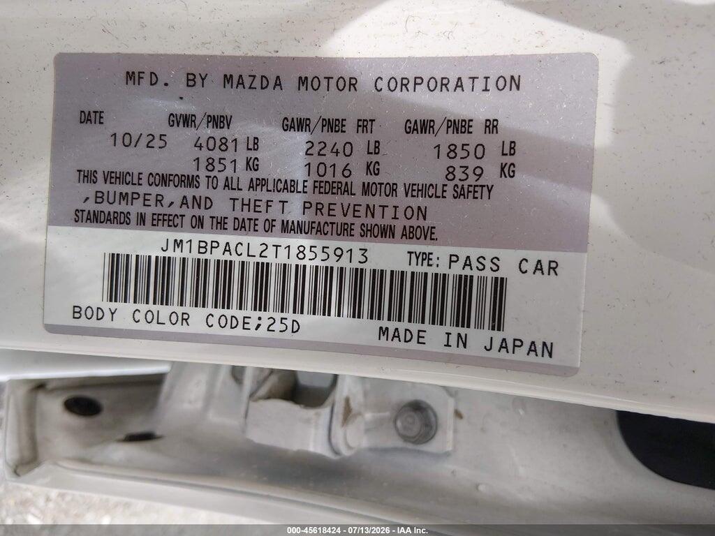 JM1BPACL2T1855913 2026 MAZDA MAZDA3 photo no. 9