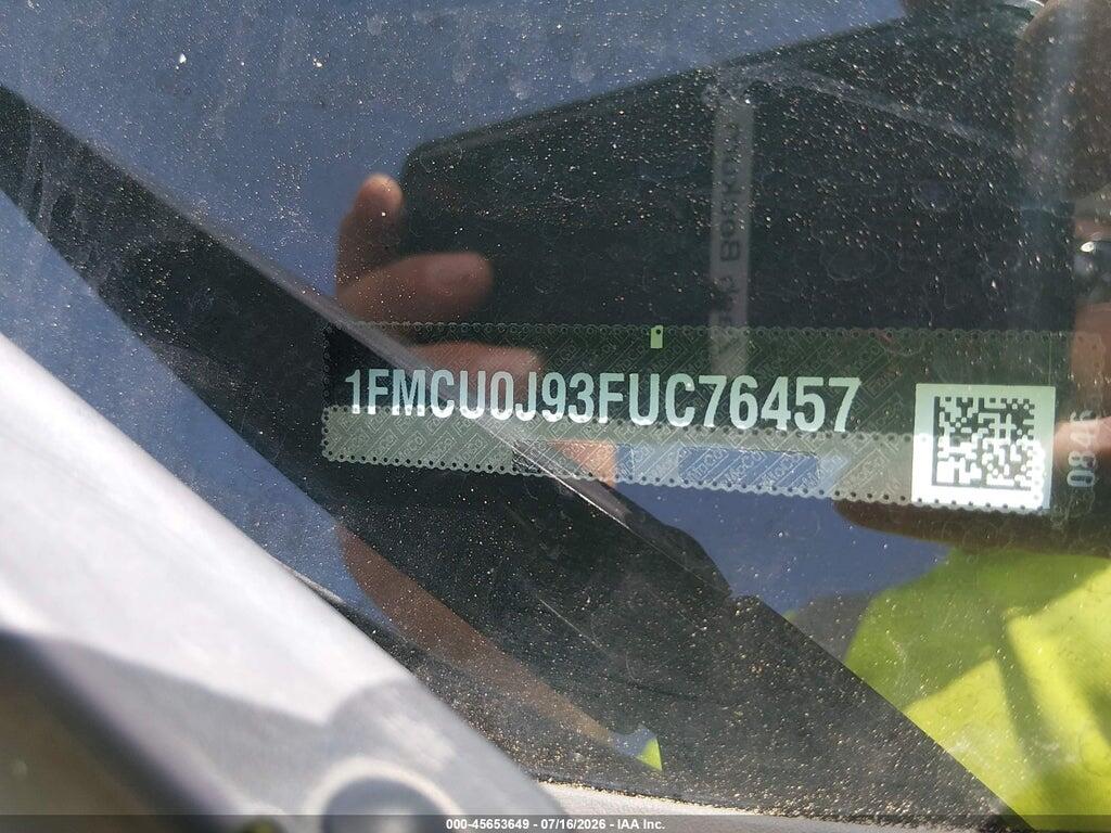 1FMCU0J93FUC76457 2015 FORD ESCAPE photo no. 9