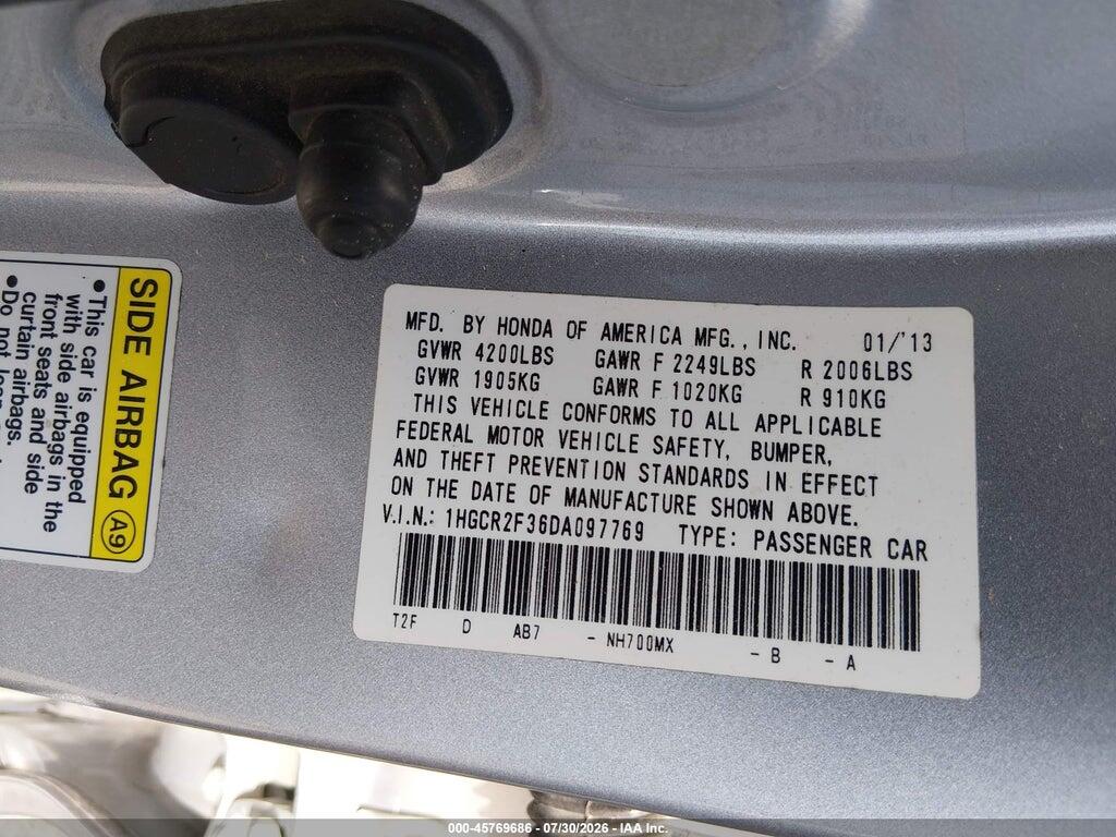 1HGCR2F36DA097769 2013 HONDA ACCORD photo no. 9