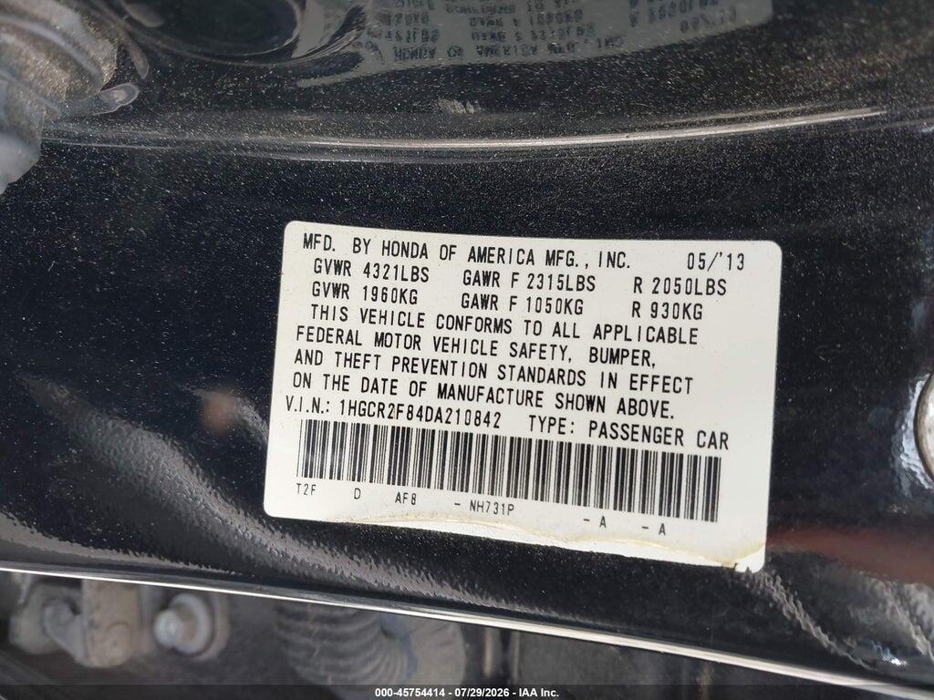 1HGCR2F84DA210842 2013 HONDA ACCORD photo no. 9