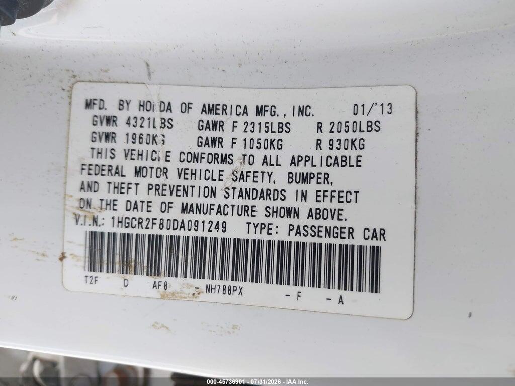 1HGCR2F80DA091249 2013 HONDA ACCORD photo no. 9