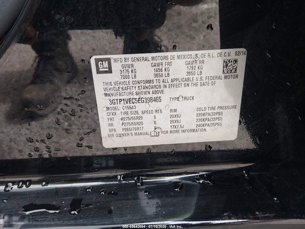 3GTP1VEC5EG398465 2014 GMC SIERRA 1500 photo no. 9