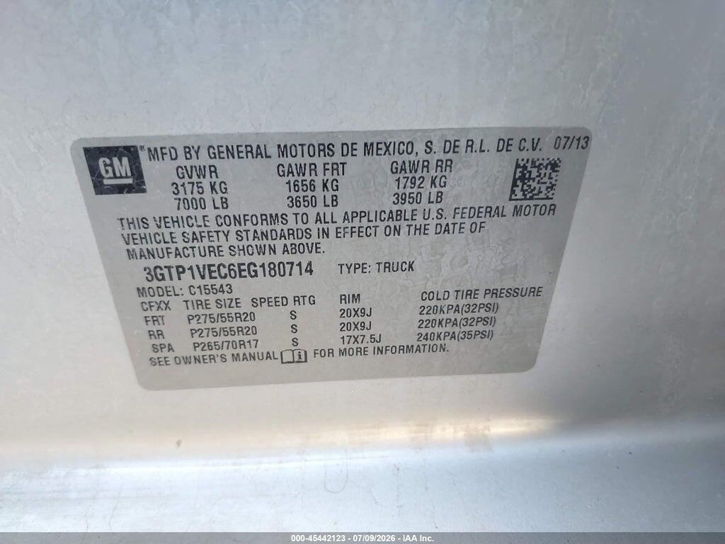 3GTP1VEC6EG180714 2014 GMC SIERRA 1500 photo no. 9