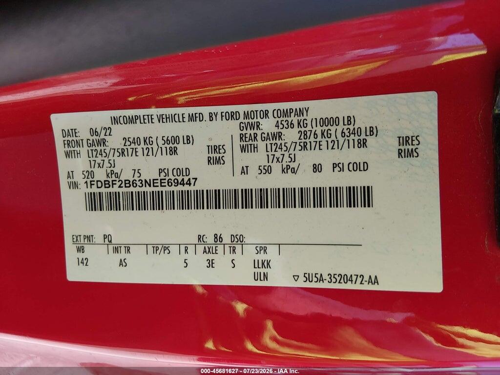 1FDBF2B63NEE69447 2022 FORD F-250 photo no. 9