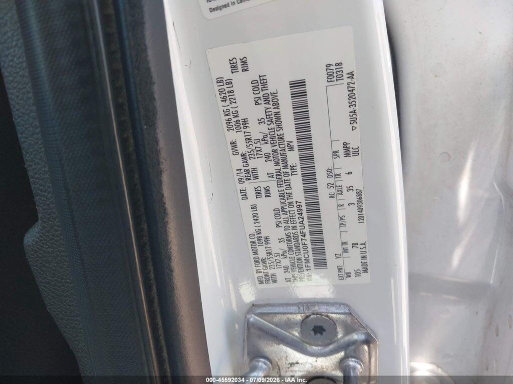 1FMCU0F74FUA24997 2015 FORD ESCAPE photo no. 9